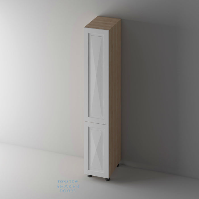 Primed, Shaker Kitchen Door with Diamond Panel and Siena Cabinet