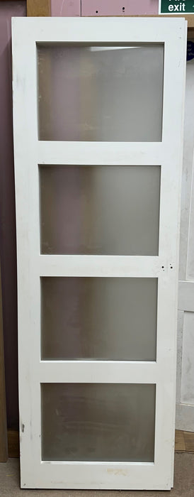 4 Panel Glazed Hardwood Internal Doors x 2