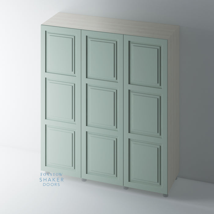 Painted 3 Panel Shaker Stepped Panel Wardrobe Door for IKEA PAX