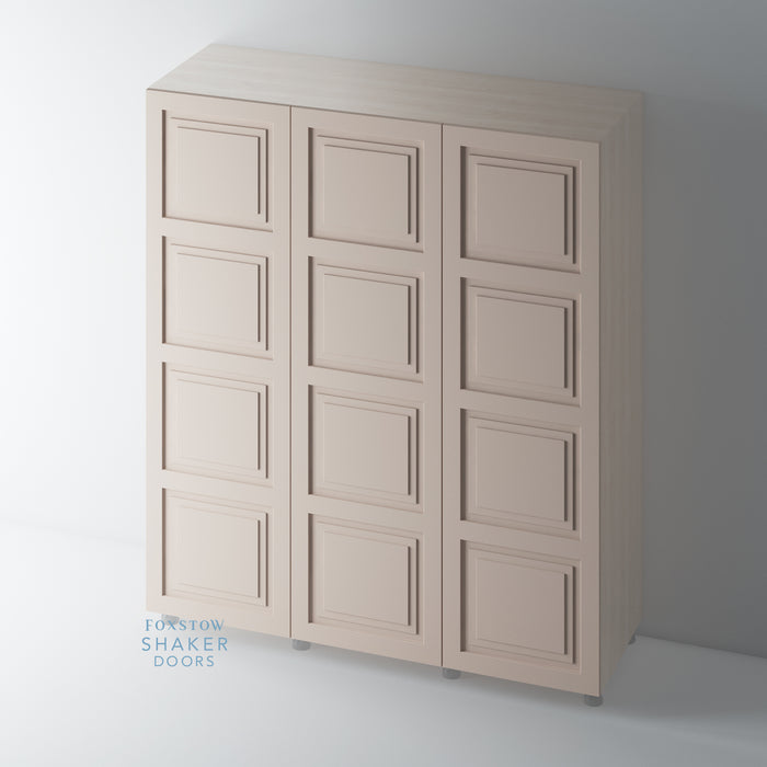 Painted 4 Panel Shaker Stepped Panel Wardrobe Door for IKEA PAX