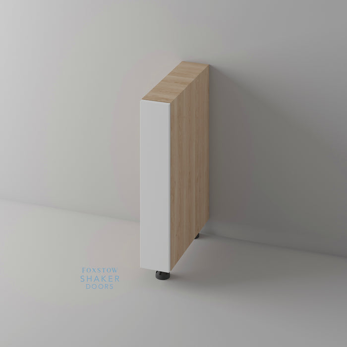 Primed, Flat Panel Kitchen Door and Natural Oak Cabinet