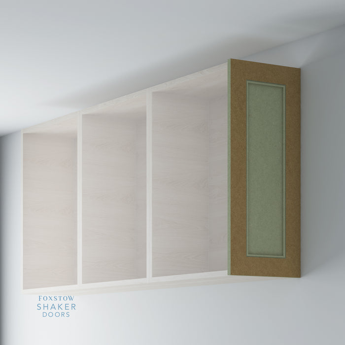 Bare Shaker Kitchen Wall End Panels with Staff Bead Mouldings for IKEA METOD
