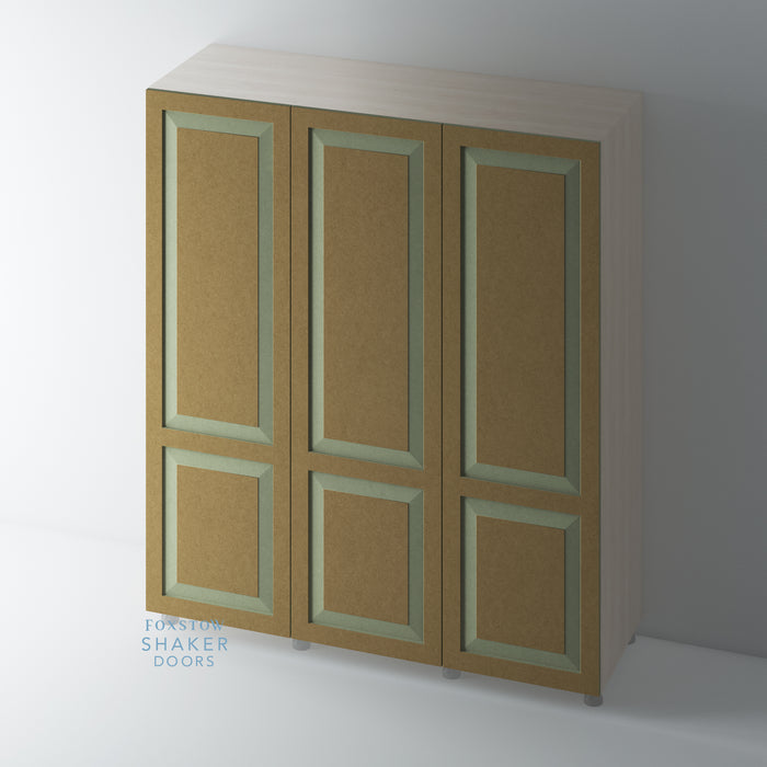 Bare, 2 Panel Raised Panel Shaker Wardrobe Door