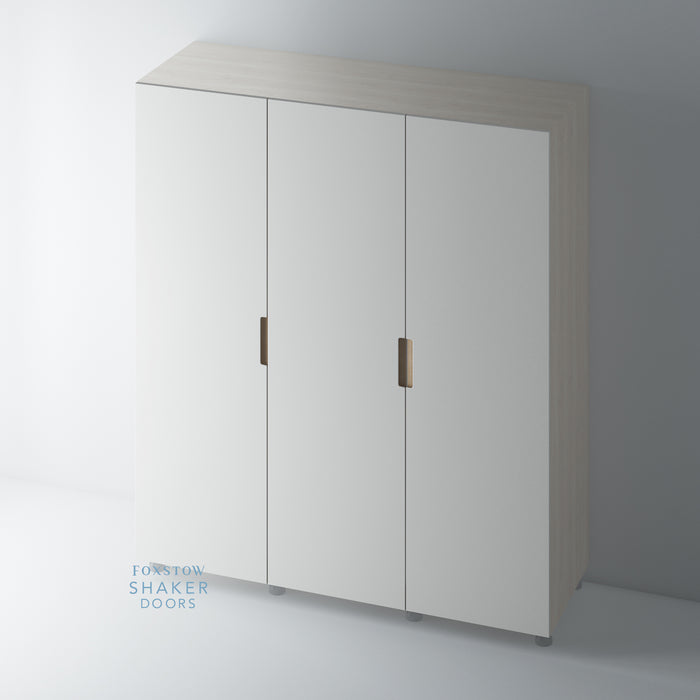 Painted, OAK Insert J Groove Wardrobe Doors for IKEA PAX