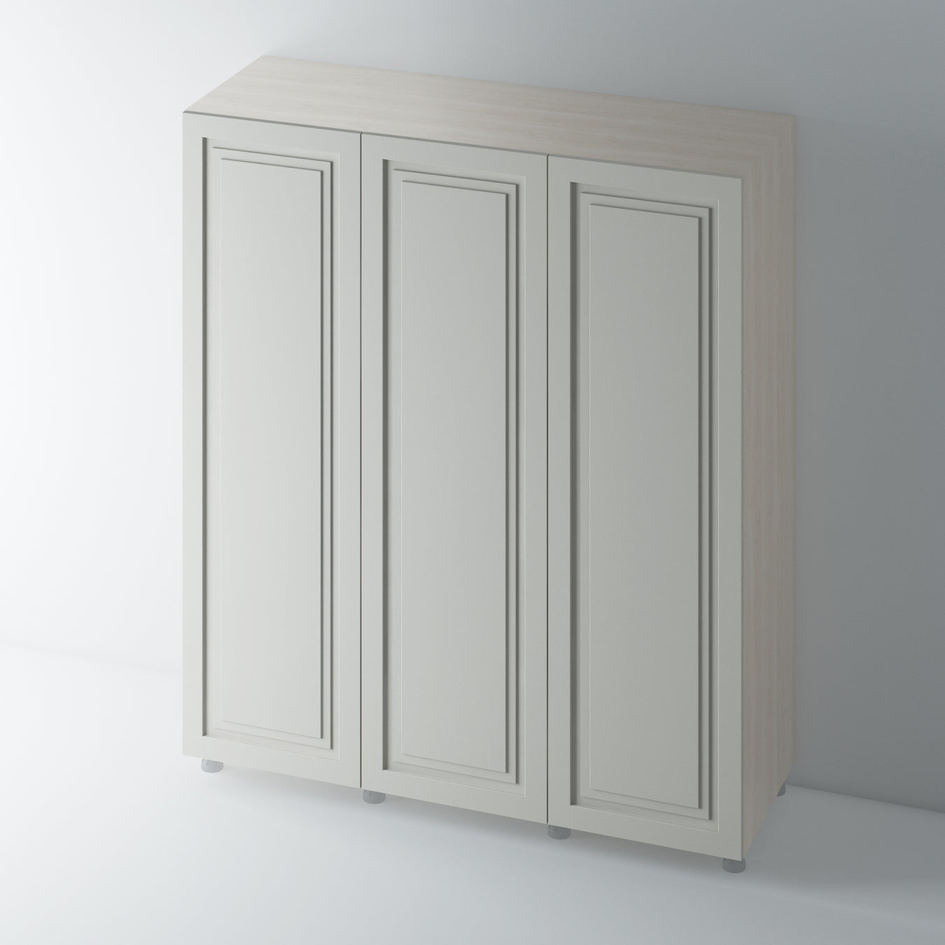 Painted Stepped Panel Wardrobe Doors