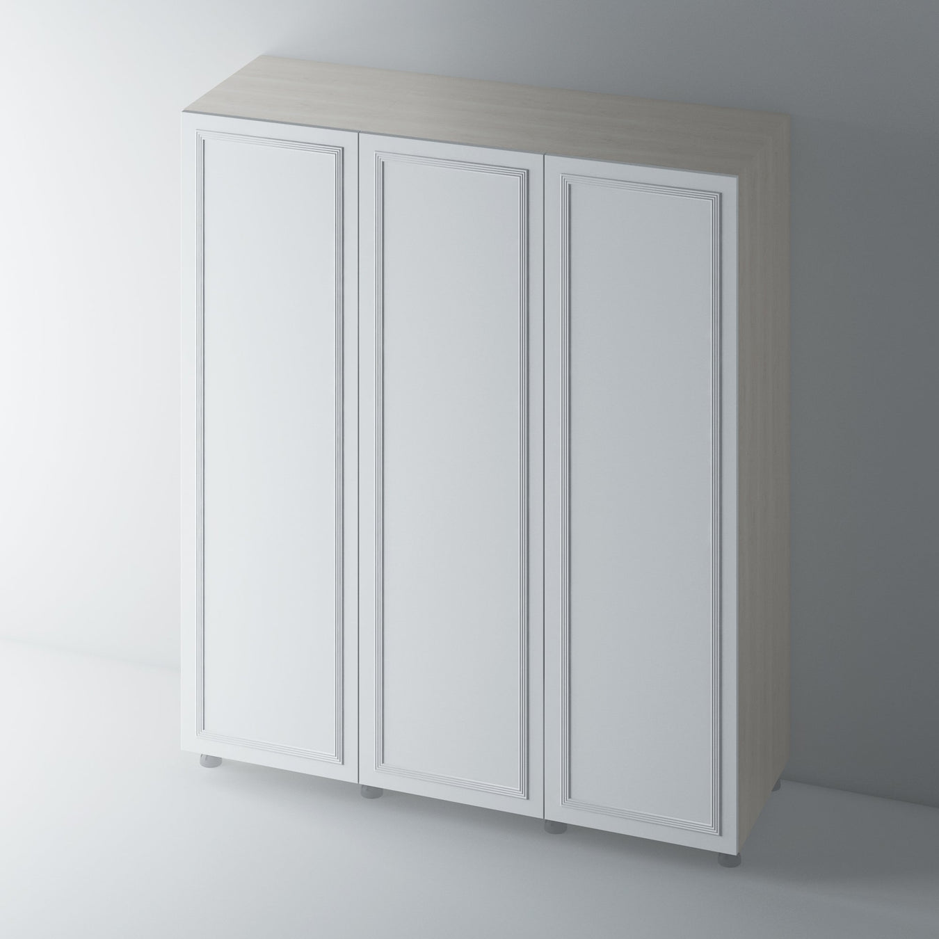 Primed Flat Panel Wardrobe Doors with Reed Moulding