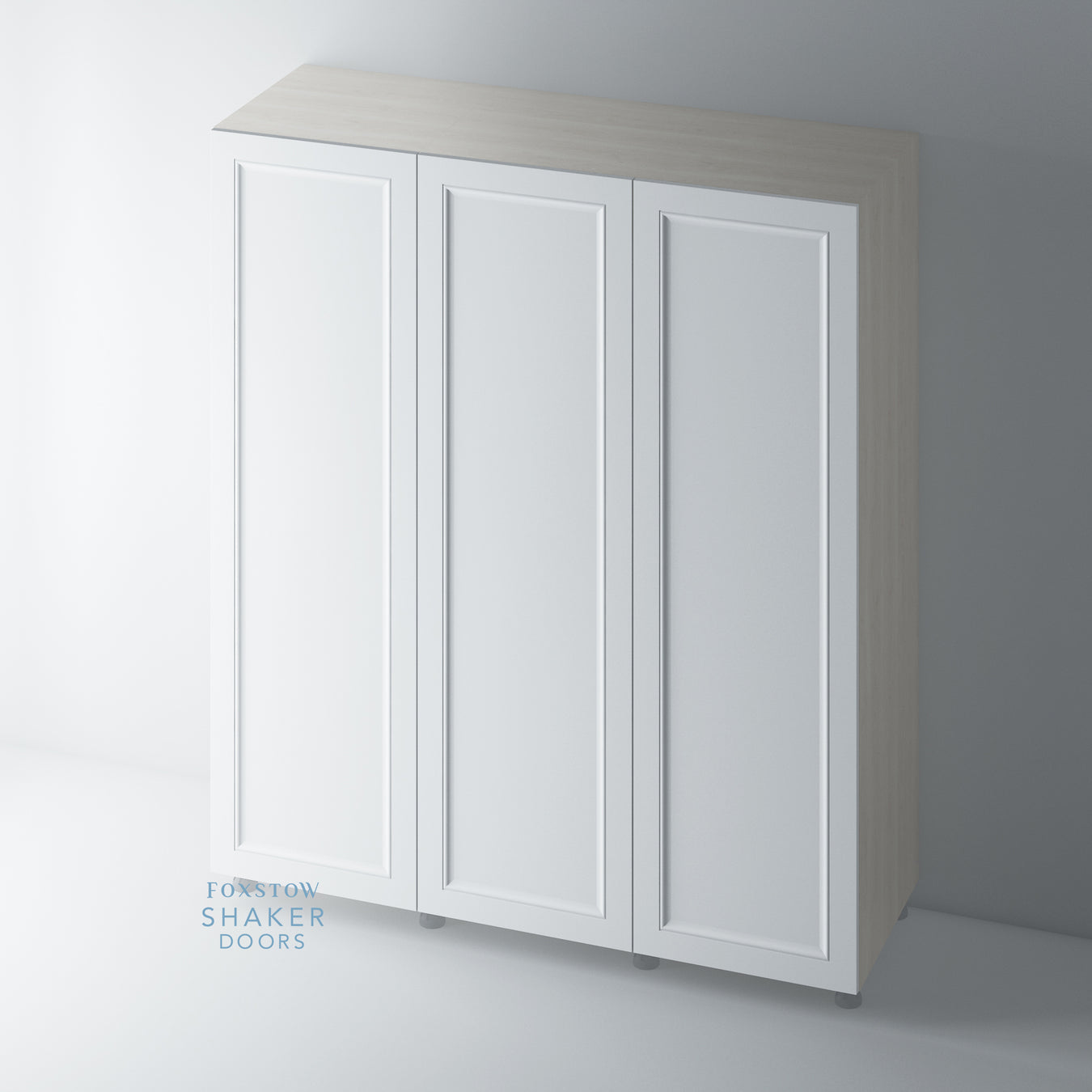 Primed Shaker Wardrobe with Ogee Mouldings for IKEA PAX