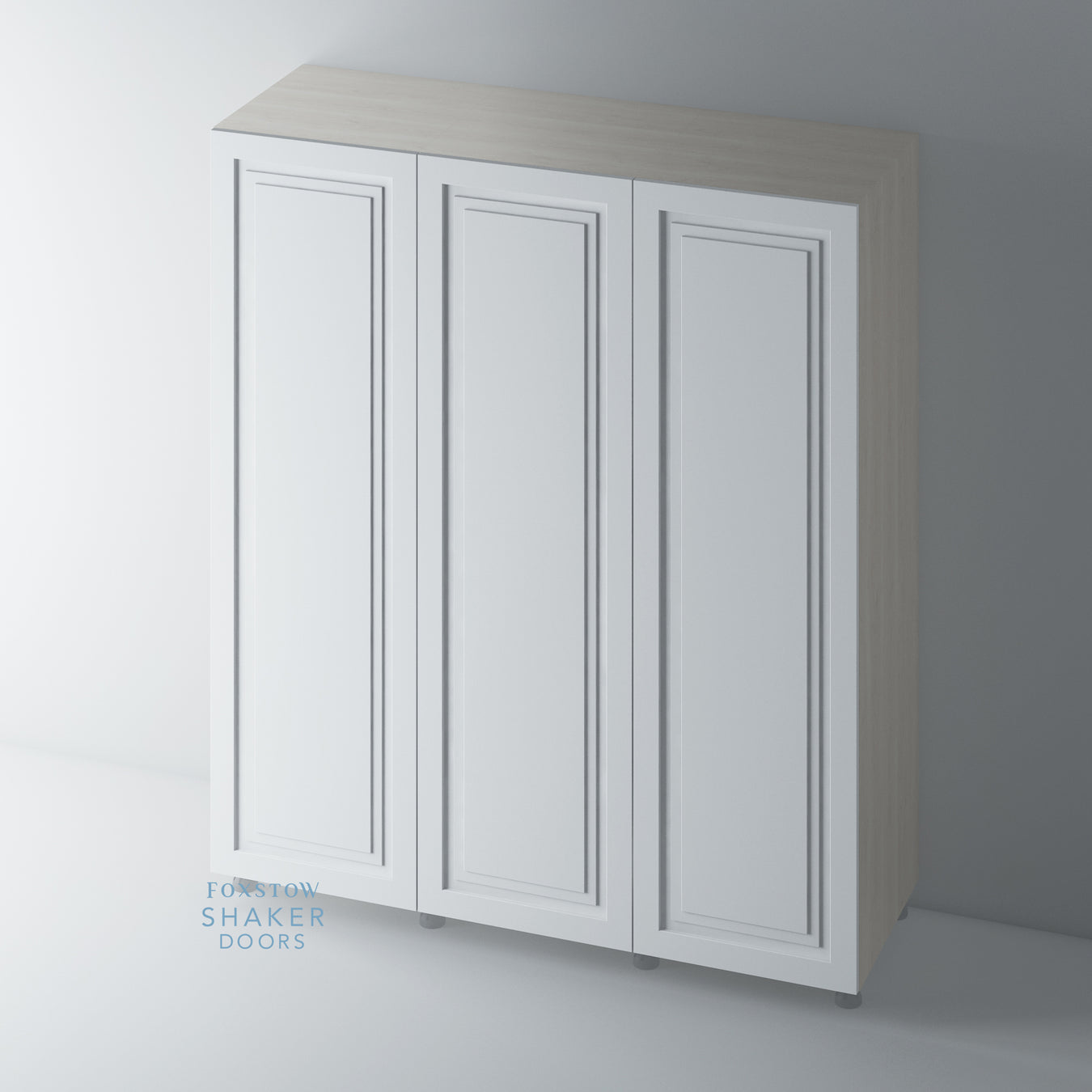Primed Stepped Panel Wardrobe Doors for IKEA PAX