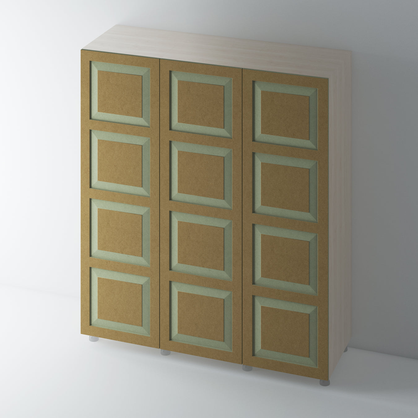 Bare Raised Panel Wardrobe Doors