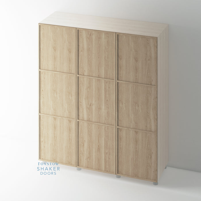 Super Skinny Shaker OAK 3 Panel Wardrobe Door