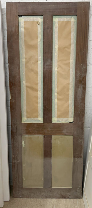 4 Panel Top Half Glazed Sapele External Door
