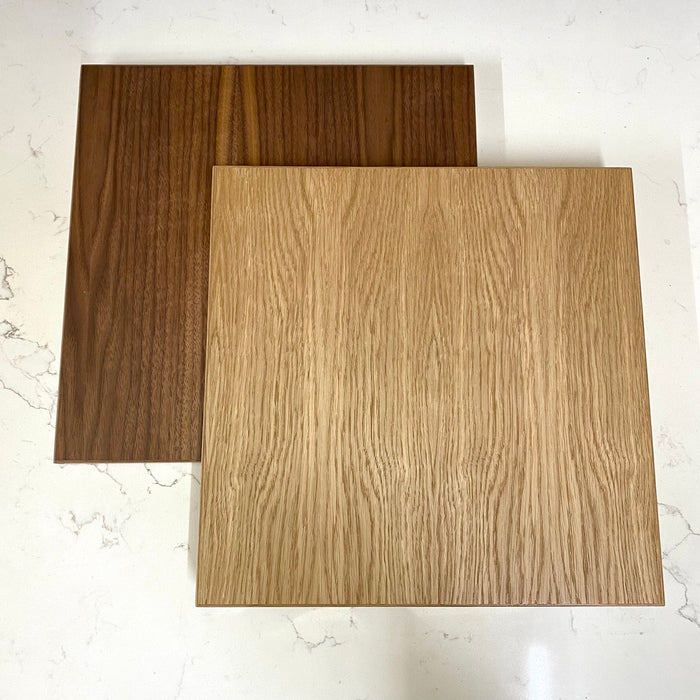 Walnut flat panel and Oak flat panel 