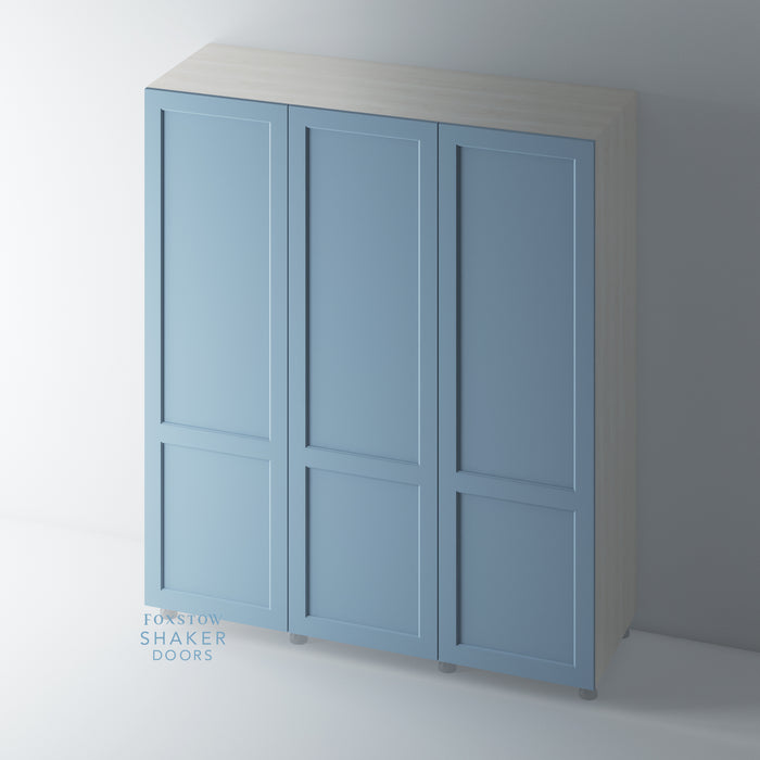 Painted 2 Panel Shaker Wardrobe Door with Ovolo Mouldings for IKEA PAX