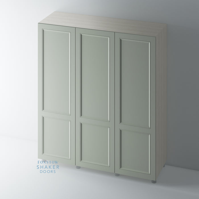 Painted 2 Panel Shaker Style Wardrobe Door with Ogee Mouldings for IKEA PAX