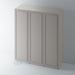 Painted Flat Panel Wardrobe Doors with Reed Mouldings for IKEA PAX