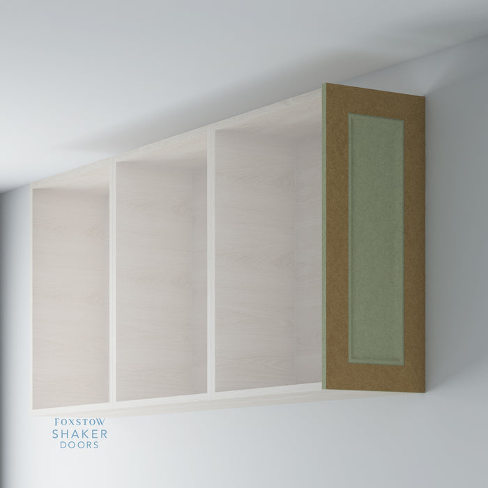Bare Shaker Kitchen Wall End Panel with Ogee Moulding for IKEA METOD
