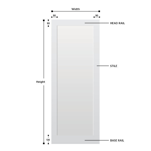Single Panel Primed Hardwood Shaker Door