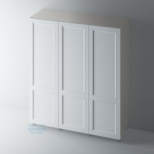 Primed 2 Panel Shaker Ogee Wardrobe for IKEA PAX