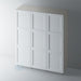 Primed 3 Panel Shaker Ogee Wardrobe for IKEA PAX