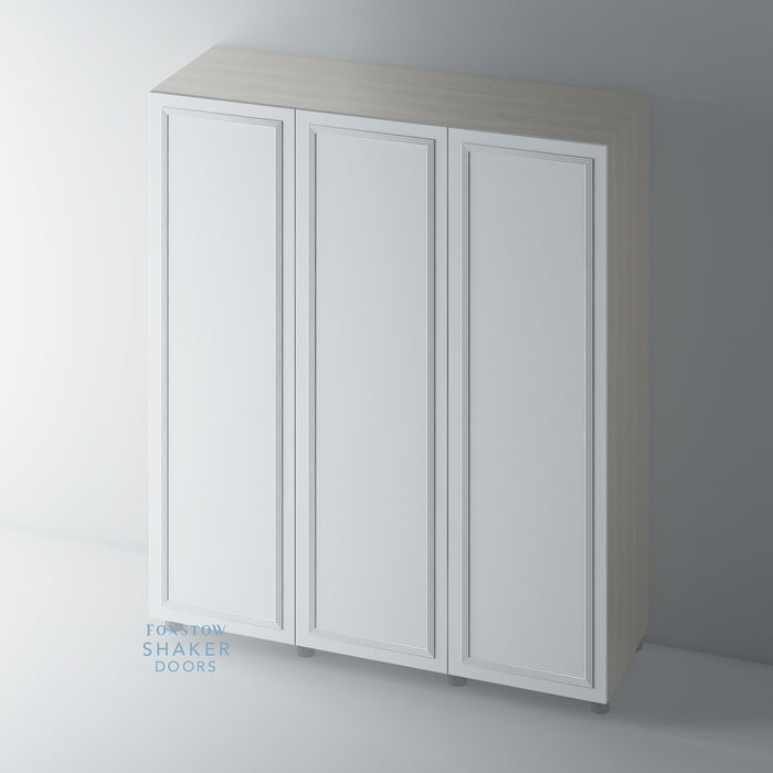 Primed Flat Wardrobe Doors with Reed Moulding for IKEA PAX