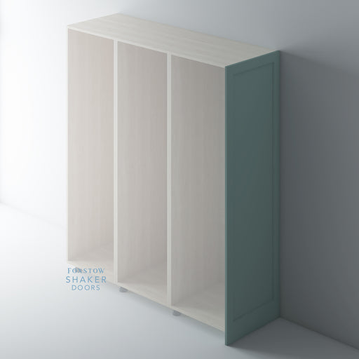 Painted Shaker Wardrobe End Panels with Ovolo Mouldings for IKEA PAX
