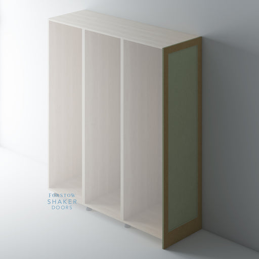 Bare Shaker Wardrobe End Panels with Ovolo Mouldings for IKEA PAX