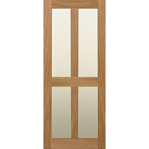 Solid Oak with glazed 4 panel internal door