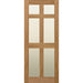 Solid Oak internal door with 6 glazed panel