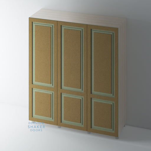 Bare 2 Panel Shaker Stepped Panel Wardrobe Doors for IKEA PAX