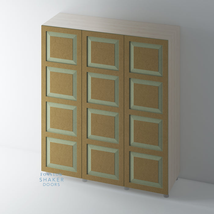 Bare 4 Panel Shaker Raised Panel Wardrobe Doors for IKEA PAX