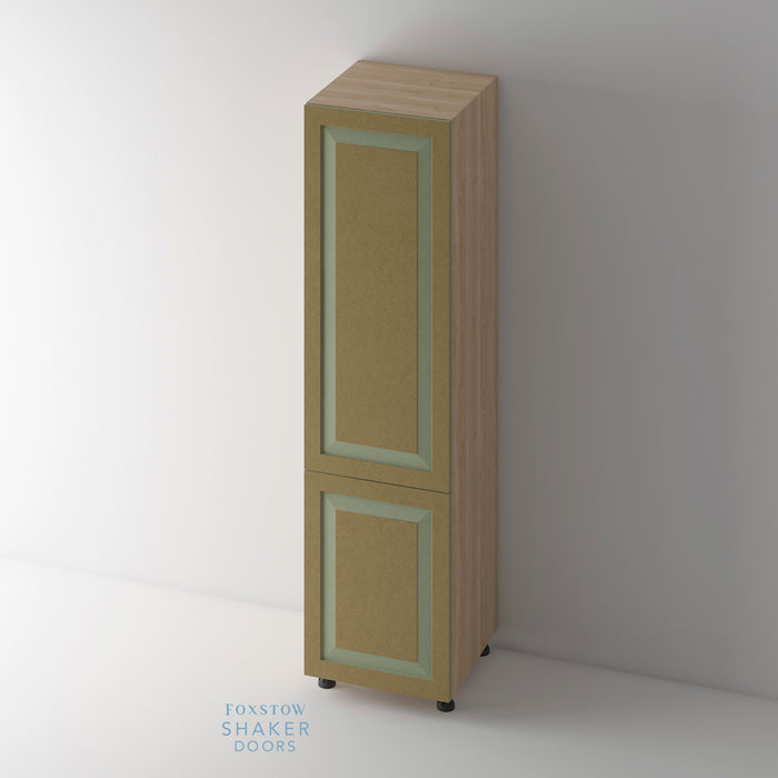 Bare, Shaker Raised Panel Kitchen Door and Natural Oak Cabinet