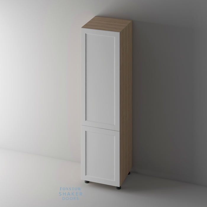 Primed, Shaker Ovolo Kitchen Door and Natural Oak Cabinet