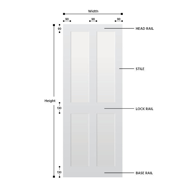 4 Panel Vertical Hardwood Shaker Door