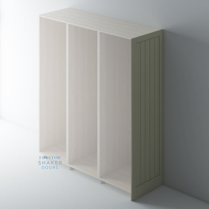 Painted Tall Shaker Kitchen End Panels with Tongue & Groove Panels for IKEA METOD