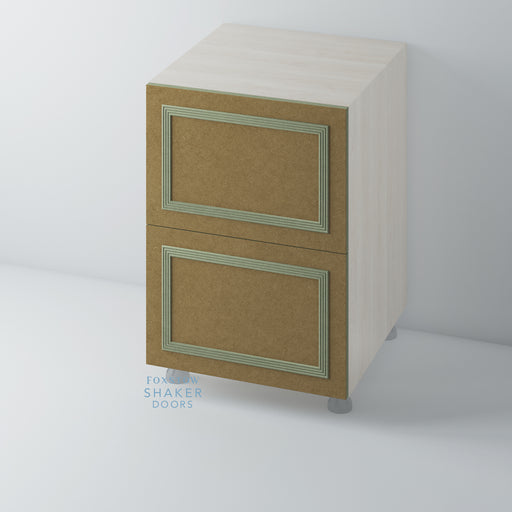 Bare Flat Panel Kitchen Drawer with Reed Moulding for IKEA METOD