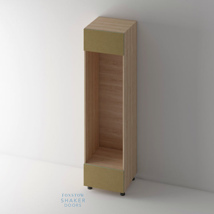Bare, Flat Panel Kitchen Door and Natural Oak Cabinet