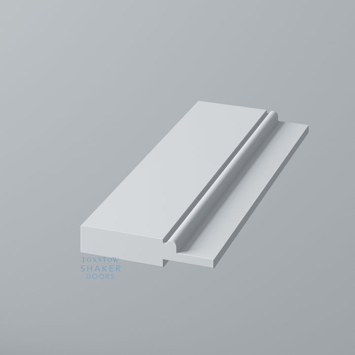 Detail: Primed Shaker Kitchen Drawer with Staff Bead Moulding for IKEA METOD
