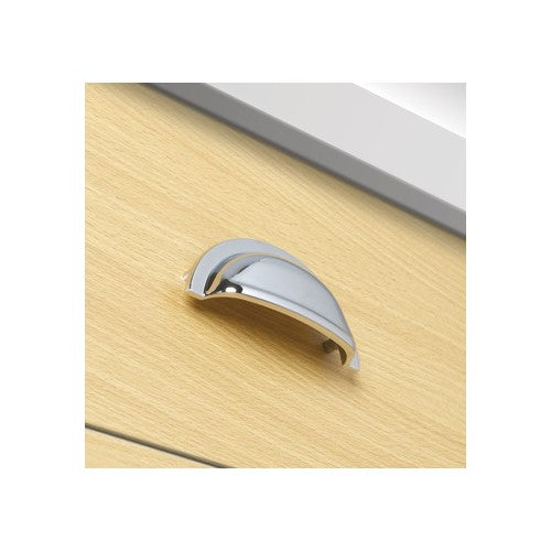 shaker doors cup pull handle polished chrome