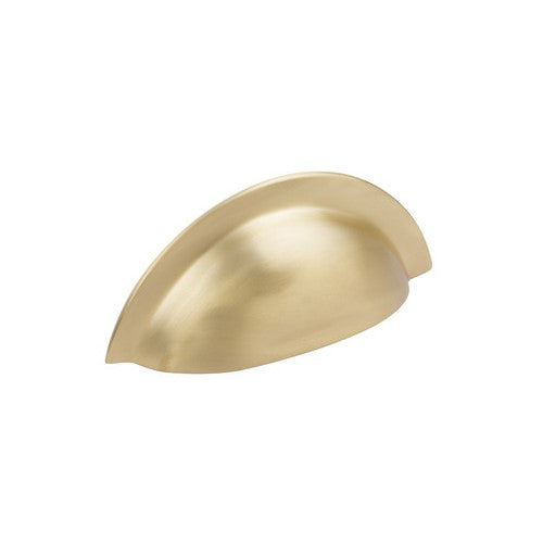 shaker doors cup pull handle brushed brass